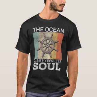 Camiseta Navegar Por El Océano Calman My Restless Soul Retr