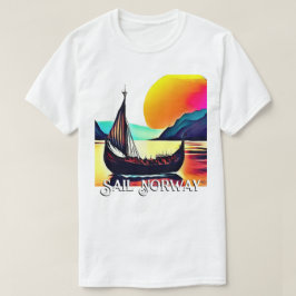 Camiseta Navegar por Noruega con Vikiing Ship