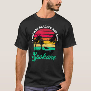 Camiseta Navego Por Las Playas Y El Surf Spokane Surfing Wa