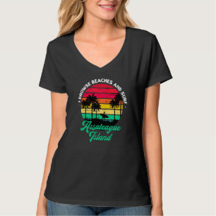 Camiseta Navego Por Las Playas Y El Surfin De La Isla De Su