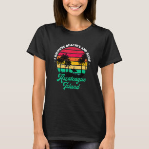 Camiseta Navego Por Las Playas Y El Surfin De La Isla De Su