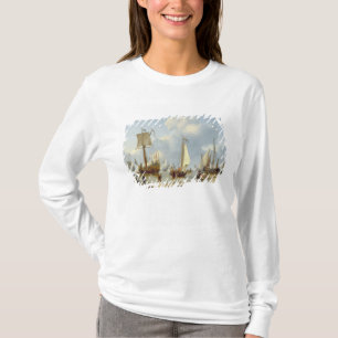 Camiseta Naves en agua tranquila con las figuras por la