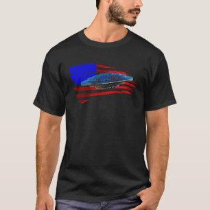 Camiseta Naves Espaciales Extraterrestres Bandera Americana