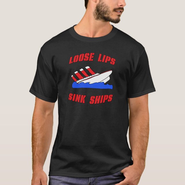 Camiseta Naves flojas del fregadero de los labios (Anverso)