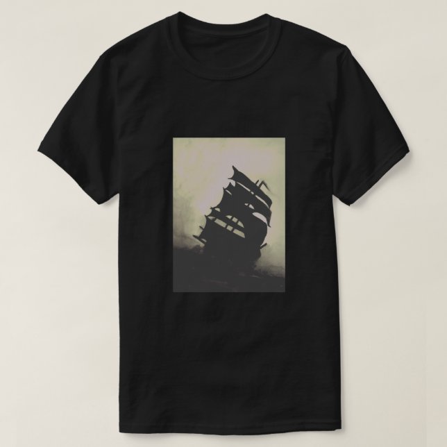 Camiseta Naves pintadas a mano de la tormenta de la perla (Diseño del anverso)
