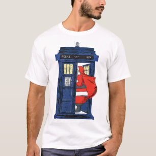 Camiseta Navidad 1822 - Caja de policía azul de la visita