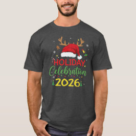 Camiseta Navidad 2026 Reno de Santa Mágico Festivo