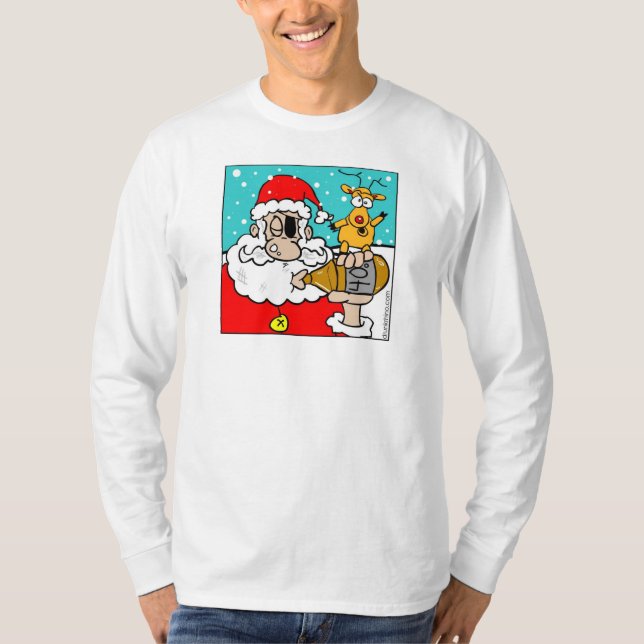 Camiseta Navidad 40oz de Santa (Anverso)