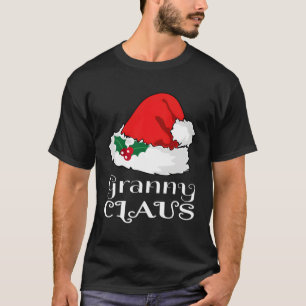 Camiseta Navidad Abuela Claus Matando Pajama Santa Hat X