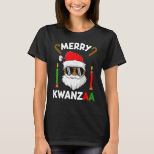 Camiseta Navidad Afroamericana Feliz Kwanzaa Santa Cl