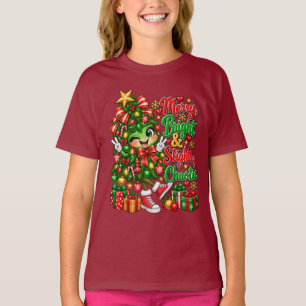 Camiseta Navidad Alegre Brillante Ligeramente Caótica