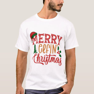 Camiseta Navidad alegre elfa