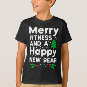 Camiseta Navidad Alegre Fitness Feliz Año Nuevo Espalda Nav