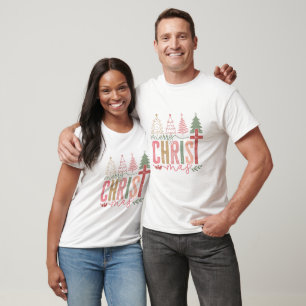 Camiseta Navidad Alegre Pastel Moderno