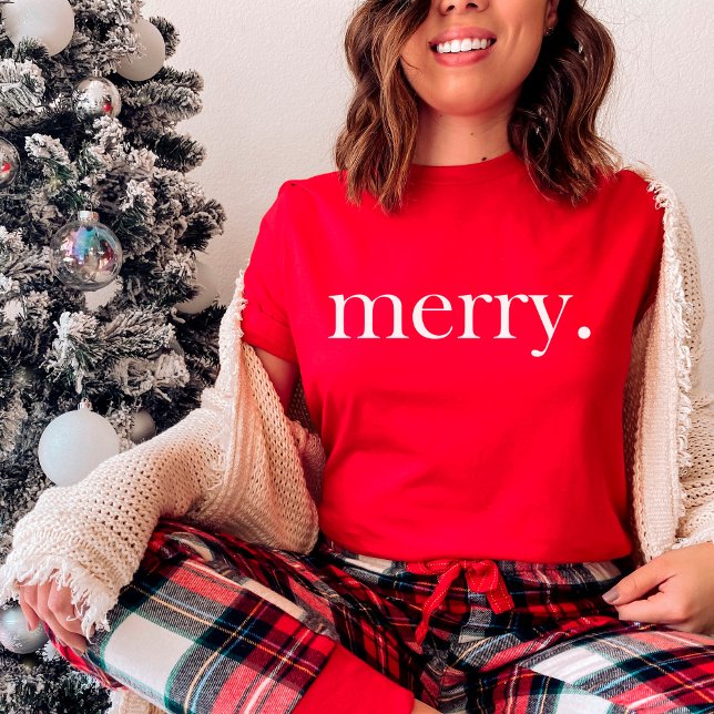 Camiseta Navidad Alegre Roja de Mujer Fiesta (Subido por el creador)