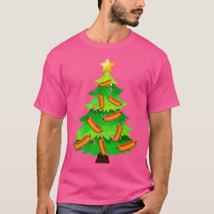 Camiseta NAVIDAD Árbol Perro caliente Comida rápida regalo