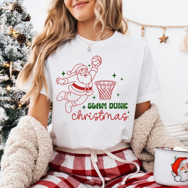Camiseta Navidad Baloncesto Slam Dunk (Subido por el creador)