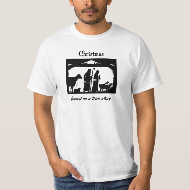 Camiseta Navidad basado en una historia verdadera (Anverso)