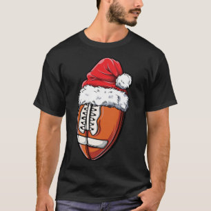 Camiseta Navidad Bola de Fútbol Santa Hat equipo deportivo