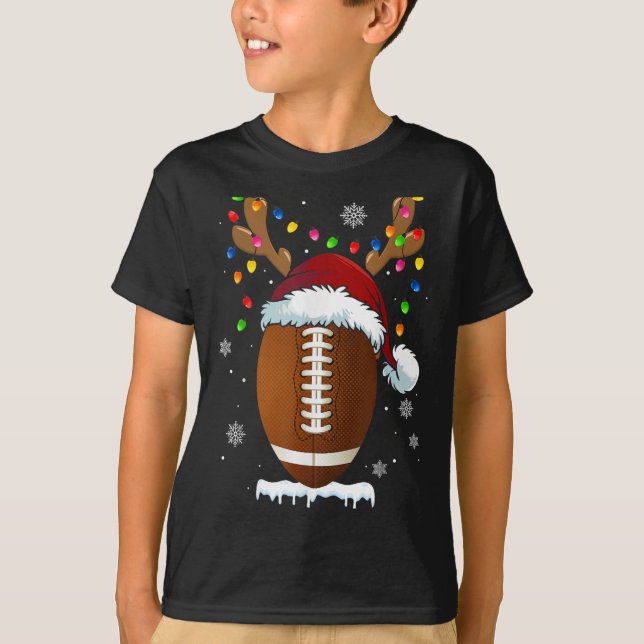 Camiseta Navidad Bolsa de Fútbol Xmas enciende niños divert (Anverso)