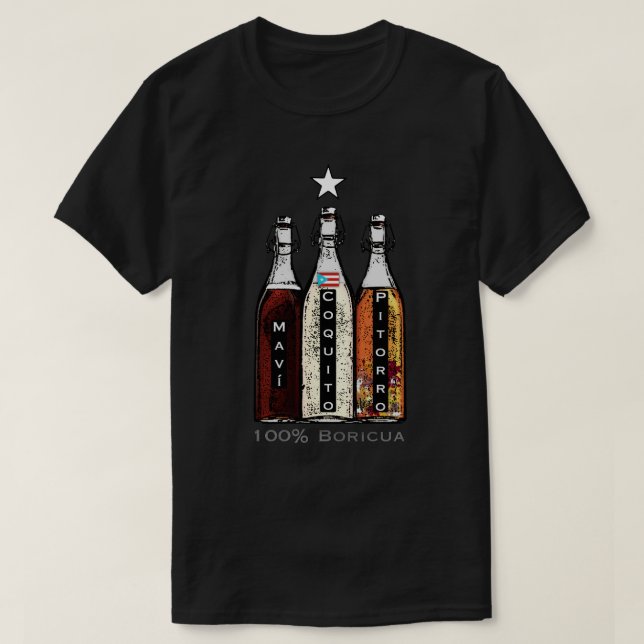 Camiseta Navidad Boricua Puerto Rico Bebidas tradicionales (Diseño del anverso)