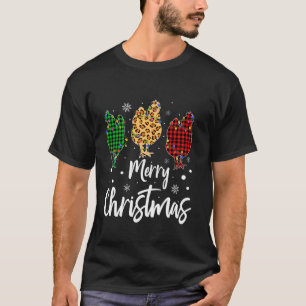 Camiseta Navidad: Búfalo iluminado de navidad vestido Santa