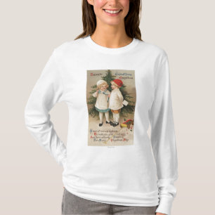 Camiseta Navidad caluroso GreetingKids por un árbol