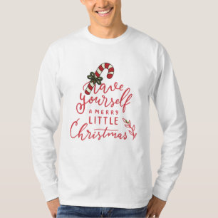 Camiseta Navidad con guión de bastón de caramelo personaliz