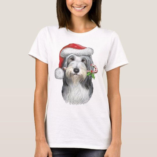 Camiseta Navidad con jazz el collie barbudo