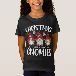 Camiseta Navidad con mis Gnomies Búfalo Cuadros Rojos Gnome