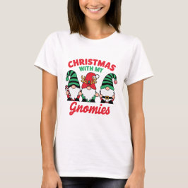 Camiseta Navidad Con Mis Gnomitos Divertida Fiesta Gnome