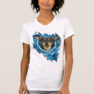 Camiseta Navidad - copo de nieve azul - Kelpie australiano