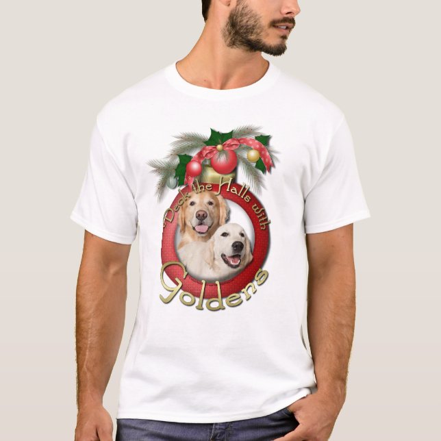 Camiseta Navidad - cubierta los pasillos - corona Tebow de (Anverso)