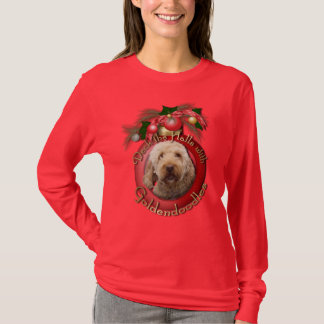 Camiseta Navidad - cubierta los pasillos - Goldendoodles