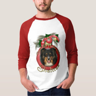 Camiseta Navidad - cubierta los pasillos - Sheltie - Chani