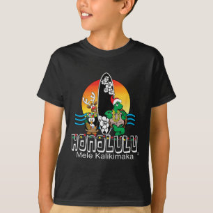 Camiseta Navidad Cute Honolulu Oahu Hawaii Isla Surfing