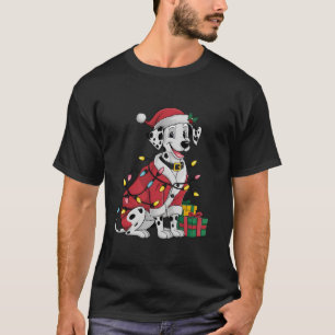 Camiseta Navidad dálmata iluminando a Cristo de perro de Sa