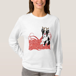 Camiseta Navidad de Boston Terrier
