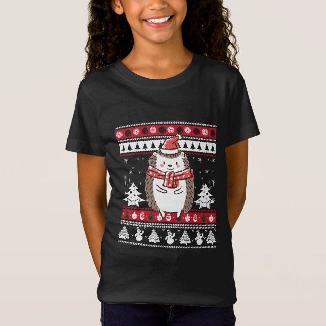 Camiseta Navidad de erizo (Anverso)
