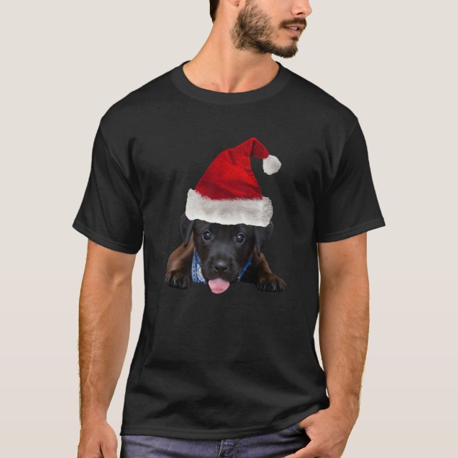 Camiseta Navidad de imágenes de Black Lab con bromista de S (Anverso)