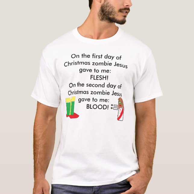 Camiseta Navidad de Jesús del zombi (Anverso)