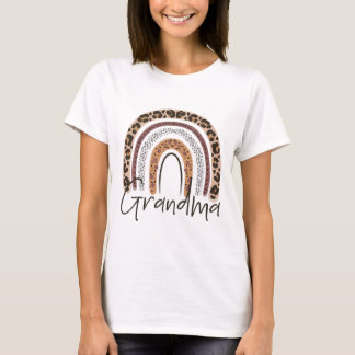 Camiseta Navidad de la abuela Rainbow Cheetah Leopardo