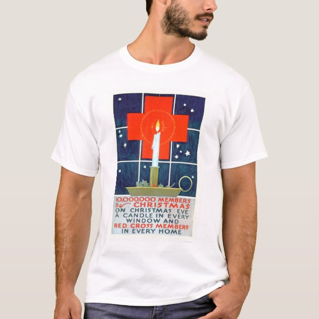 Camiseta Navidad de la Cruz Roja que recluta el poster (Anverso)