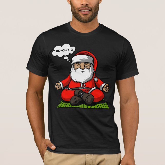 Camiseta Navidad de la meditación de la yoga del zen de (Anverso)
