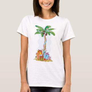 Camiseta Navidad de la palmera con los regalos