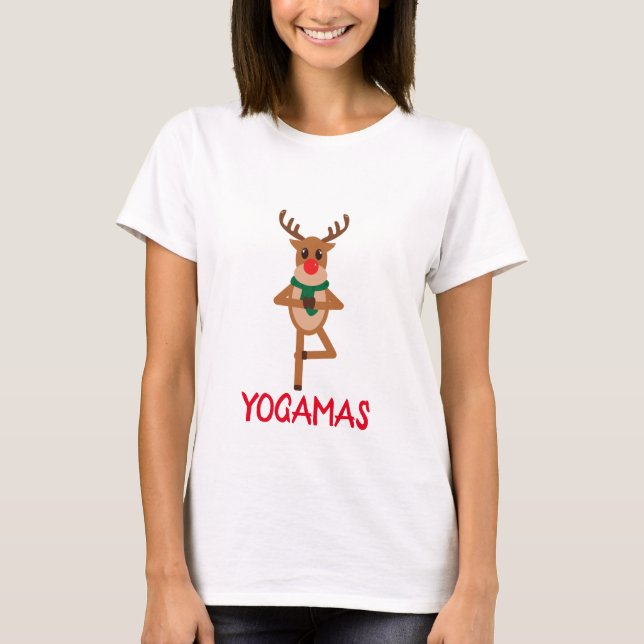 Camiseta Navidad de la yoga (Anverso)