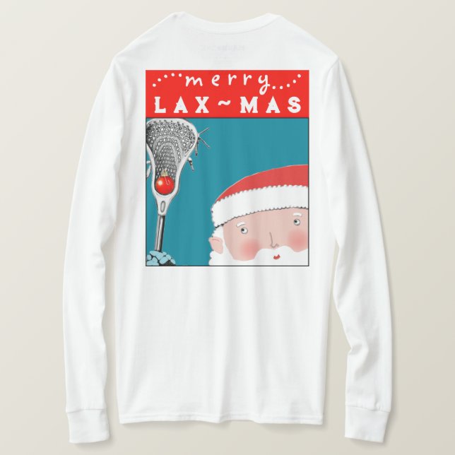 Camiseta Navidad de Lacrosse (Reverso del diseño)