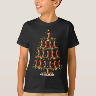 Camiseta Navidad de los amantes de la salchicha iluminando 
