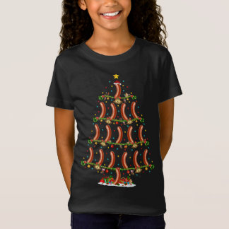 Camiseta Navidad de los amantes de la salchicha iluminando 