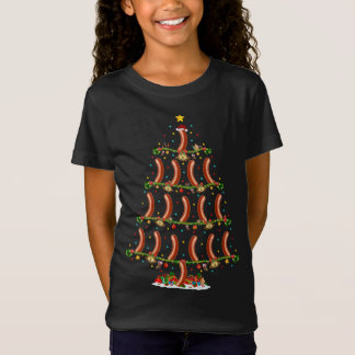 Camiseta Navidad de los amantes de la salchicha iluminando 